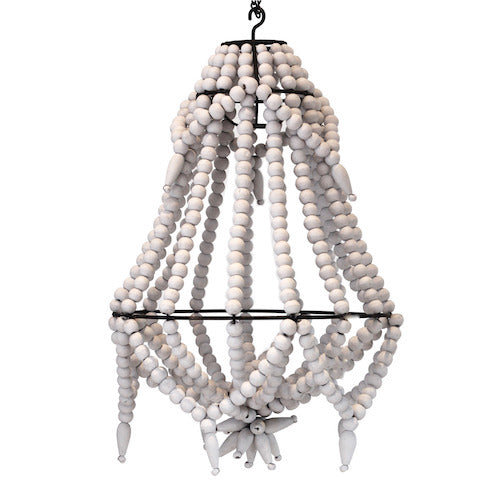 Beaded Chandelier - X Small - White