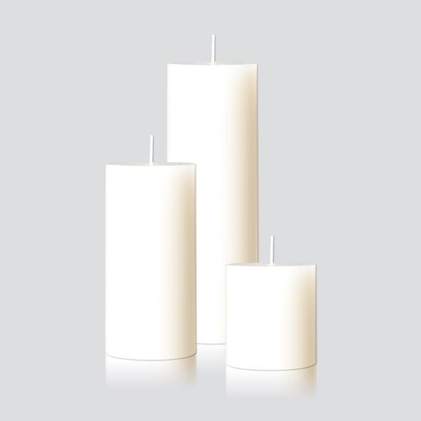 Warm White Pillar Candles