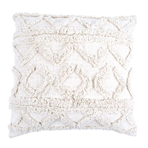 Jamila Tufted Cushion - White