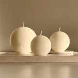 Textured Sphere Candles - Warm White