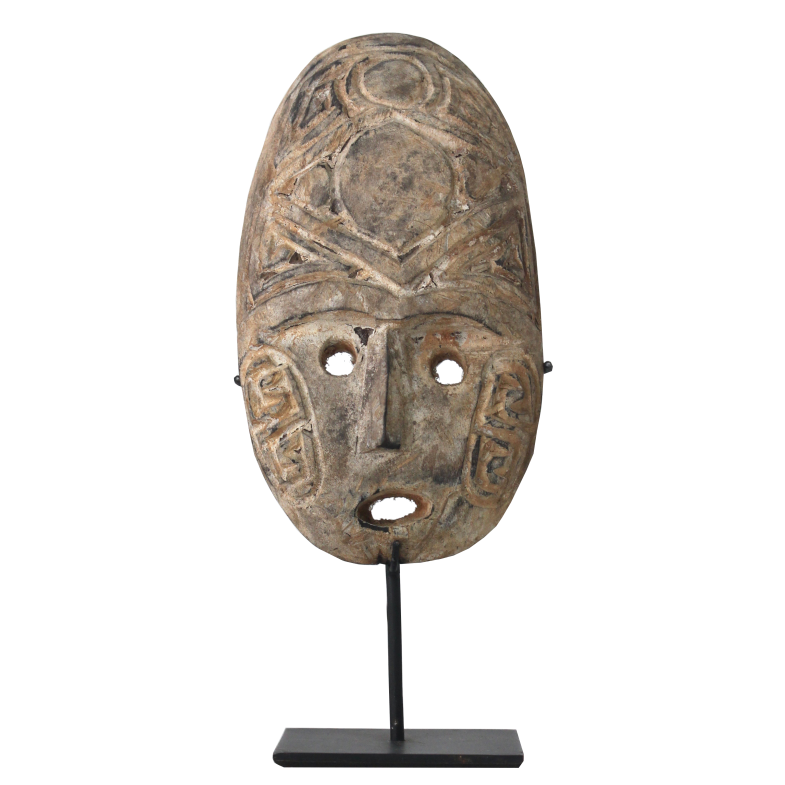 Wooden Mask On Stand